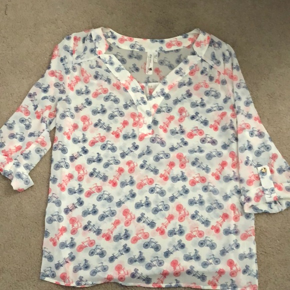 Pink Owl Tops - Sheer Bicycle Blouse